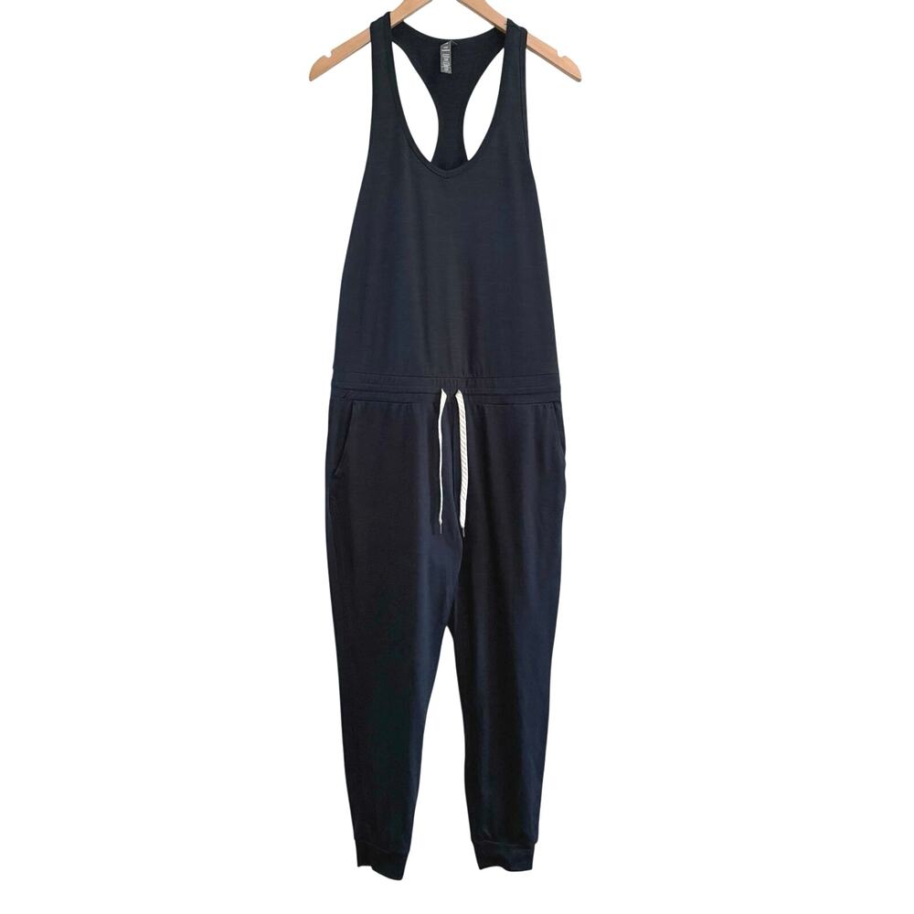 Vuori Lux Sleeveless Jumpsuit Women’s Size Medium Yoga Athletic Lounge Blue